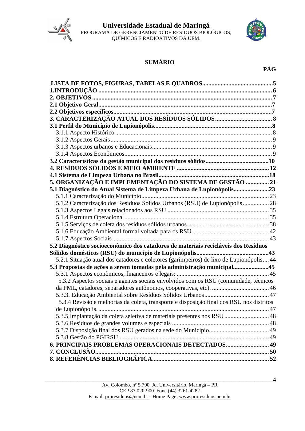 Página 4 do PMGIRSU de Lupiónopolis