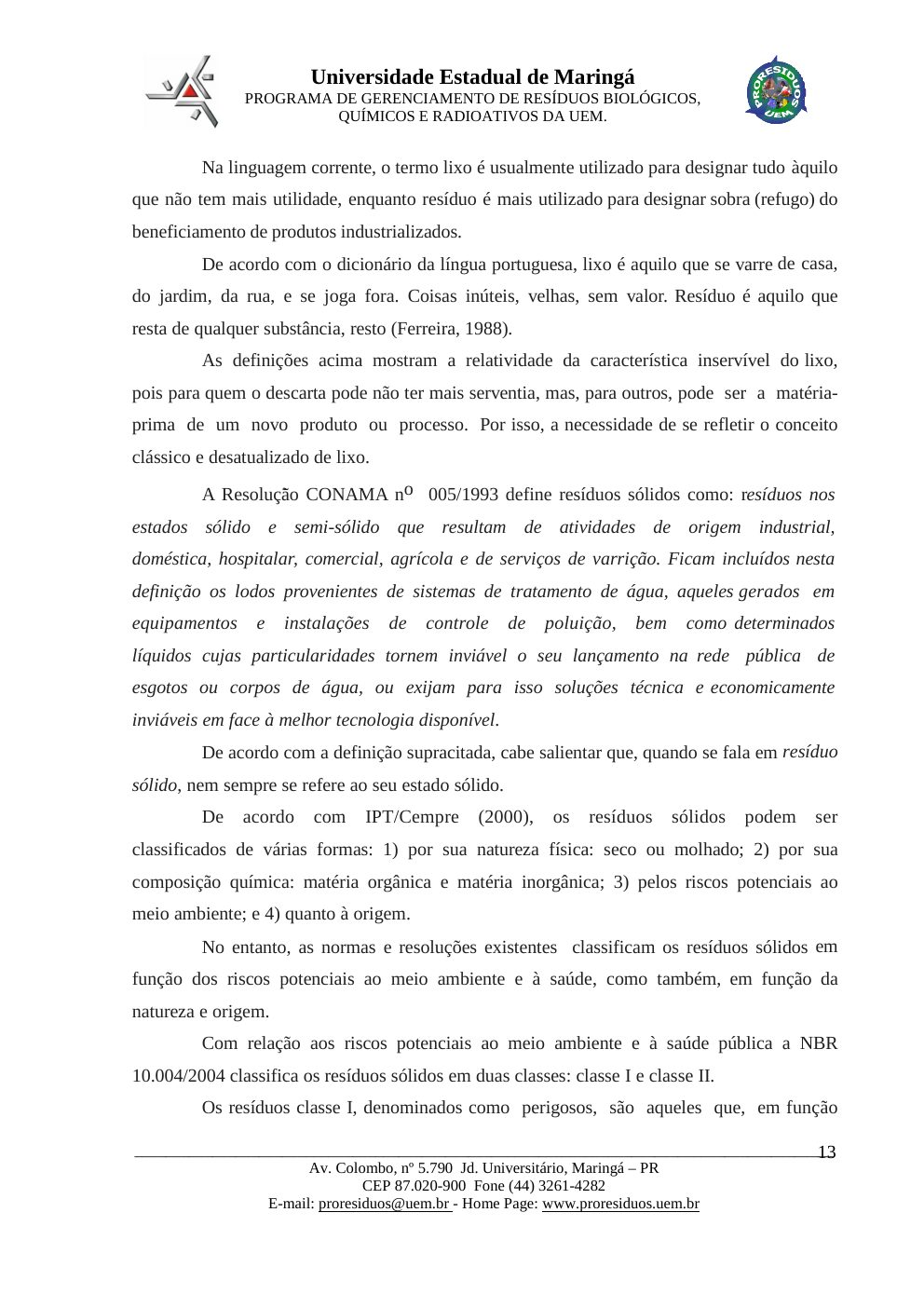 Página 13 do PMGIRSU de Lupiónopolis