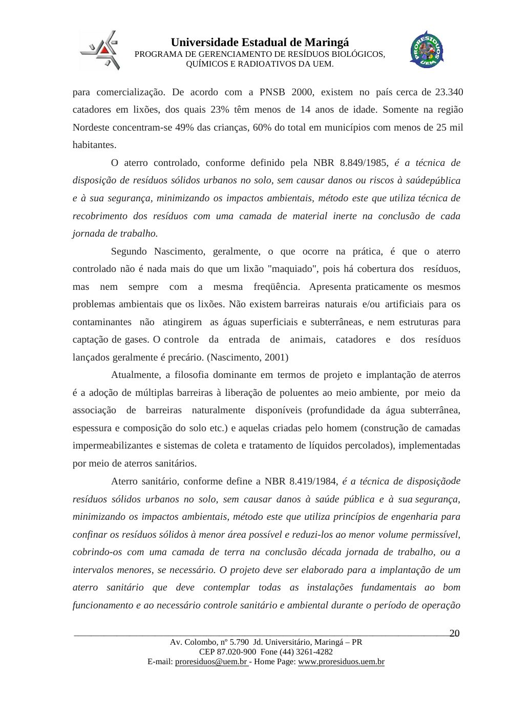 Página 20 do PMGIRSU de Lupiónopolis