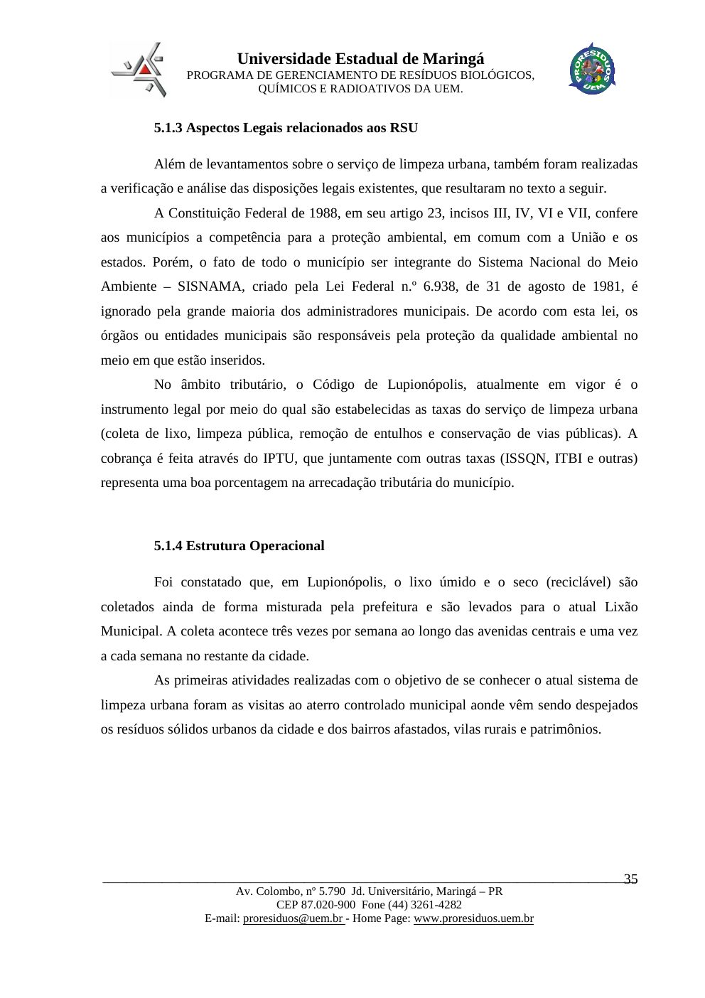 Página 35 do PMGIRSU de Lupiónopolis