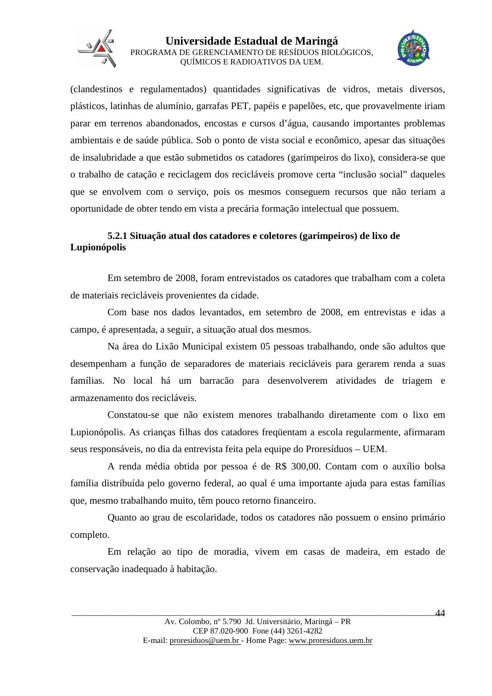 Página 44 do PMGIRSU de Lupiónopolis
