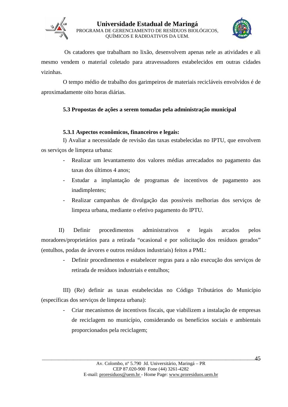 Página 45 do PMGIRSU de Lupiónopolis