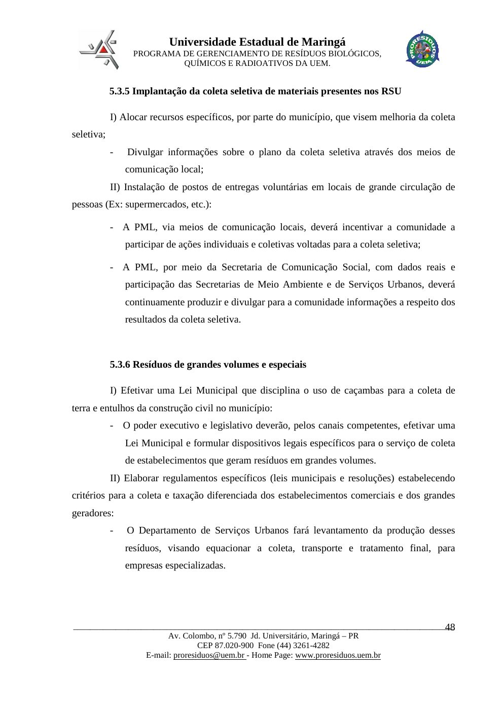 Página 48 do PMGIRSU de Lupiónopolis